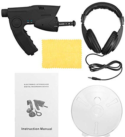 LJTHUU Dispositivo di ascolto con Auricolare, telescopio monoculare 8X, Dispositivo di ascolto con Microfono direzionale a Parabola per esplorazione scientifica della Natura
