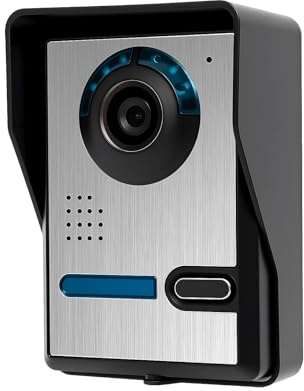 Interphone vidéo 2 fils, interphone de porte avec caméra, écran de 2 x 7 avec sonnette filaire, vue en direct et conversation