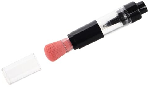 WOONEKY Multifunktionell Makeupborste med Påfyllbar Pulverflaska Tryckmekanism för Jämn Applicering Puderborste för Foundation och Bärbar och Hygienisk Design