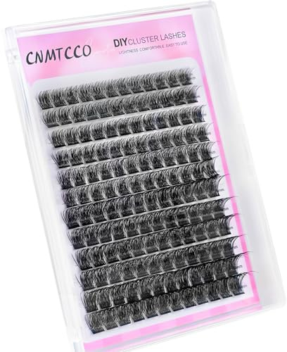 CNMTCCO 168 pièces Faux Cils DIY - Cils Individuels en D Curl, Volume Mascara pour la Maison, Manga (Mix 8–16 mm)