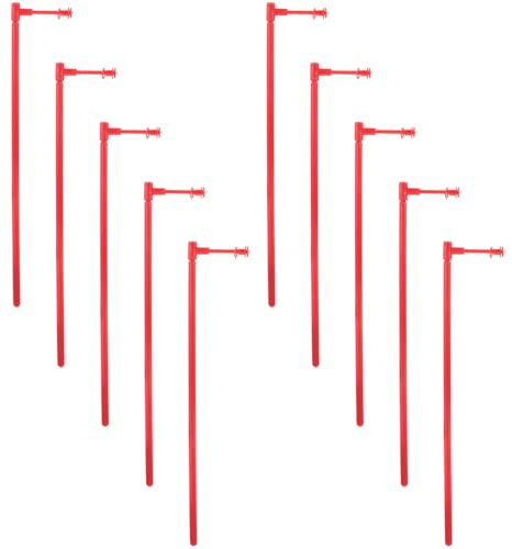 COLLBATH Tiges de Fabrication D'éoliennes Réutilisables Rouge 10 Pièces pour Bricolage Jardin Taille Compacte Légères et Solides pour Sculptures Éoliennes Décoratives Extérieures