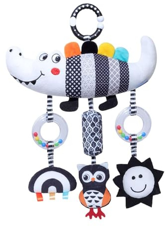 siduytin Chewable Teething Rattles Carousel Story Enriching Baby Rooms with Crib Mobiles Providing Soothing Sounds and Lights Natural Voice Cots Kids Crib Bed Bells 0-12 Month