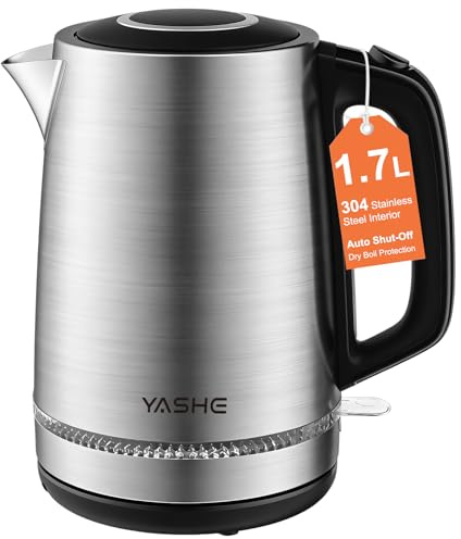 YASHE Bollitore Elettrico Acciaio Inox 1,7L 2200W Rapido