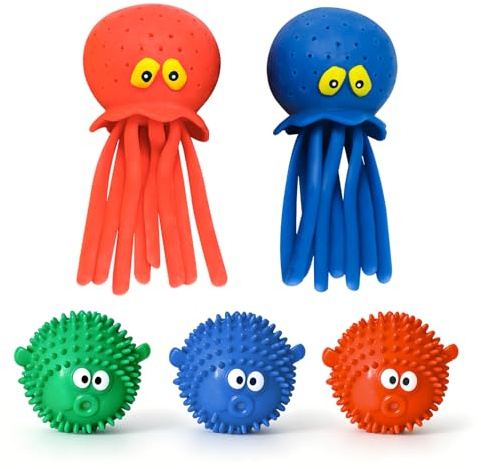 Meanju Wasserbomben,2PCS Oktopus Wasserbombens,3PCS Wasserbombeneffekt | Wasserspielzeug,Pool Spielzeug,Wasserbomben,Wiederverwendbare Wasserbombens,geeignet für Schwimmbäder,Badewannen,Sommer Spaß