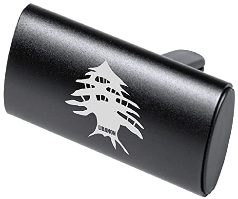 Auto Logo Parfüm Lufterfrischer Libanon Flagge Duft Spender Auto Emblem Duftspender Auto Entlüftungs-Parfüm Klimaanlage, Geruch Entfernen, libanesiche Fahne