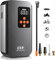 Cxy Cordless Tyre Inflator, Digital Electrical Bike Tyre Pump, 7500mAh Rechargeable Car Pumps with 4 Different Nozzles for Cars, Motorcycle, Bicycle and Balls