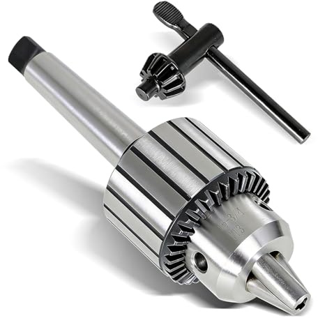 findmall JT3 Drill Chuck 3/16 Inch - 3/4 Inch Drill Press Chuck Super Heavy Duty with MT3 Shank Chuck Key
