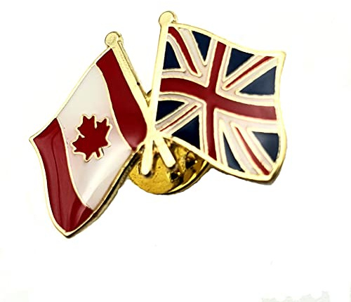 Canada Canadian United Kingdom UK Friendship Metal Country Flags Pin Badge