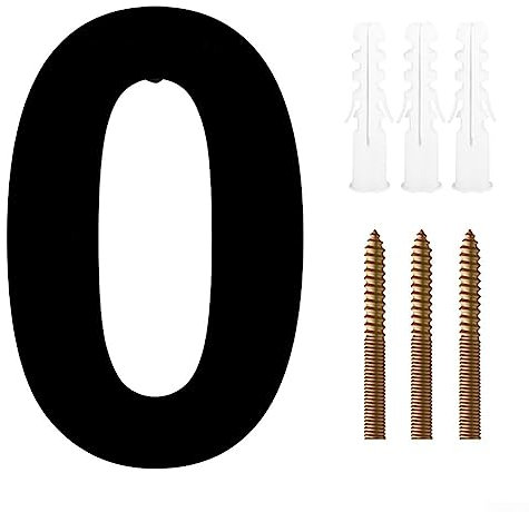 Numeri civico neri da 20,3 cm, per esterni, con finitura nera, in metallo massiccio, numeri civici galleggianti moderni, grandi ombre nere, indirizzi per casa, garage, cancello