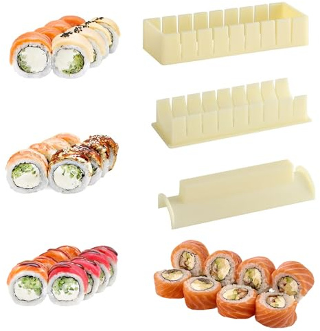 3-Piece Round Sushi Mold Simple Sushi Maker Roller Mold Sushi Cutter Mold Sushi Press Mold Sushi Roll Maker Sushi Box Mold Sushi DIY Mold