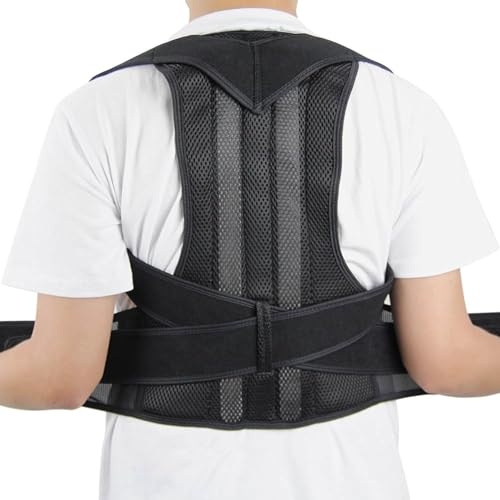 XS-5XL Übergröße Haltungskorrektur Verstellbare Rückenstütze Lendenwirbelstütze Linderung Von Schmerzen Im Oberen Und Unteren Rücken Verbessern Sie Die Körperhaltung Für Nacken Und Schulter ( Color :