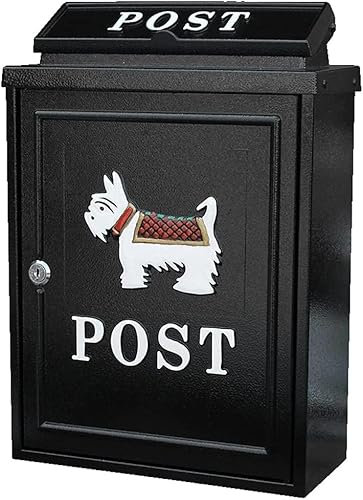 Vorschlagskasten Briefkasten Schlüsselbox Wandmontage mit Schloss Vorschlagsbox Kreative Europäische Retro Briefkasten Villa Outdoor Community