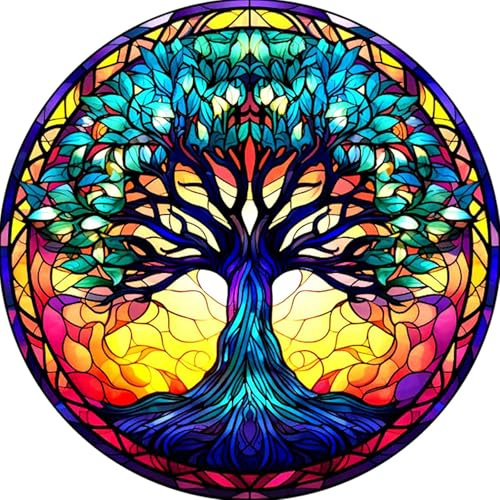 MEIYUDA 5D Diamond Painting, Pintura Diamante Árbol de la vida, Diamond Painting Kit Completo Manualidades Adultos Regalo Niños, Diamond Painting Para Decoración De Pared Del Hogar 30x30cm