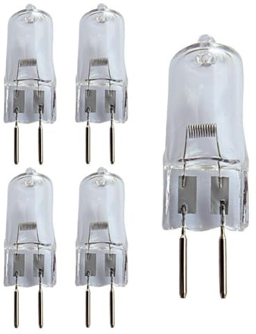 UGEFKMQ 5Pc Ampoules Halogènes G6.35 24V 100W Dimmable Capsule Transparente Ampoule Gy6.35 100W G6.35 Bi-Pin Base Halogène Lampe 75W