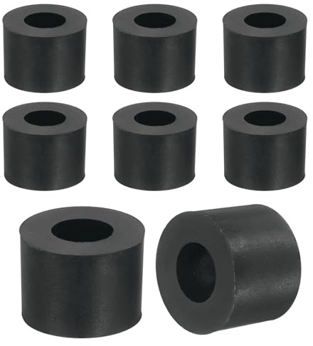 QUARKZMAN 12Pcs Rondelle Caoutchouc 20 mm OD x 10 mm ID x 15 mm Épaisseur Entretoise Plastique Plates Anti-Vibrations Rond pour Machines Industrielles Domestiques