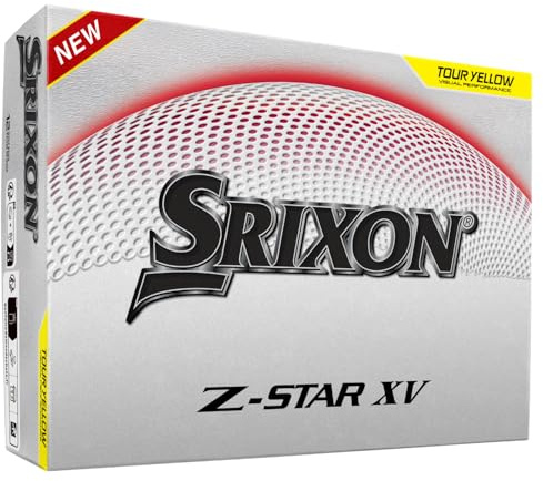 Srixon Z-STAR XV – Ultra Performing Golf Ball | Maximum Distance & Optimized Spin | FastLayer DG Core 2.0 | Spin Skin+ Cover | Control & Power | Available in White & Tour Yellow