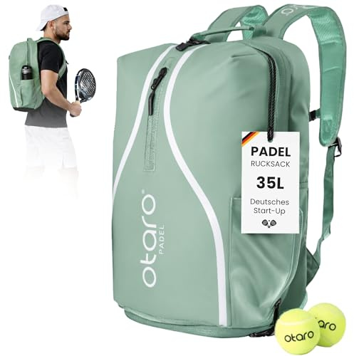 Otaro Zaino Padel | 35L | Zaino con porta scarpe, scomparto per racchette e laptop | Borsone padel per 2 racchette padel, abbigliamento e accessori | Comodo e stiloso | Borsa padel uomo e donna