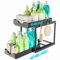 ARSTPEOE Rangement Sous Évier - 2 niveaux organisateur sous evier cuisine, Tiroir Coulissant Cuisine, Rangement Et Organisation De Cuisine, Noir, 1 Paquet