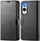 TUCCH Funda para Galaxy S25 Edge 5G, Cáscaras Protector, Bloqueo RFID Ranura para Tarjeta Cierre Magnético Funda Cuero PU Carcasa TPU Antigolpes Compatible con Galaxy S25 Edge (6,7) 2025, Negro