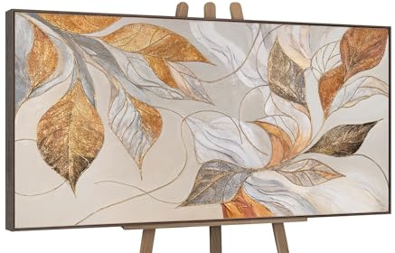 YS-Art Schöne acrylbilder Acryl Gemälde auf Leinwand mit Rahmen handgemalt Wandbild Wohnzimmer modern kraftvoll Wohndekor Bilder Büro echte Kunst 120x60 cm