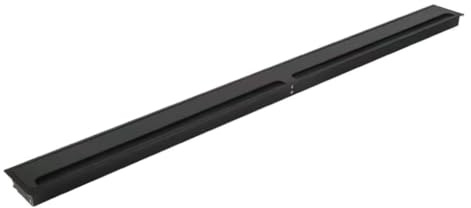 Pasacables for escritorios, Tapa for Orificios de Enchufe, 1 Pieza de pasacables Rectangular de aleación de Aluminio for Escritorio, con Cepillo.(Black,80 * 800mm)