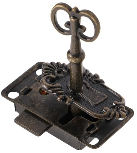 Gatuida Serratura Vintage per Armadio e Cassetti in Ferro Chiave Kit Anticato per Mobili Facile Installazione da Te per Cassetti Sportelli e Mobili Darredo