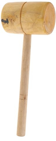 FIXOSHEE Holzhammer aus Massivem Hartholz mit Glattem Griff Professionelle Schreiner Werkzeug Holzklüpfel Robust Ergonomisch Hoher Härtegrad für Holzarbeiten und Schnitzwerkzeuge