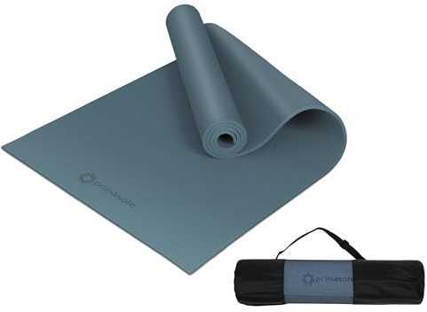 Primasole Dark Green‌ Non Toxic Yoga Mat with Poses - 68Lx24Wx1/3 Inch Non-Slip Workout Mats for Home, At Home Workout Mat with Carry Strap for Yoga Pilates PSS91NH011NA