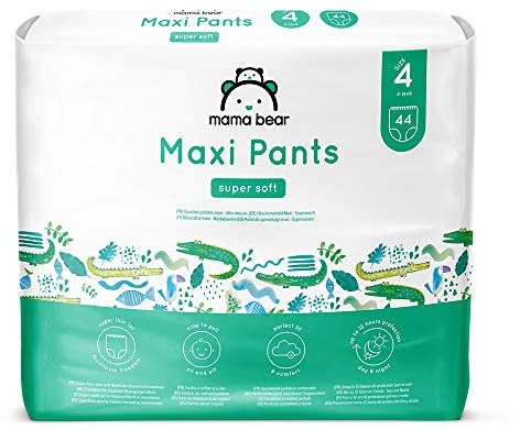 Marca Amazon - Mama Bear Pañal de aprendizaje maxi, Talla 4 (8-15kg), Blanco, 88 Unidad, 2 Paquetes de 44