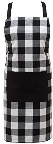 Asquare Kochschürze 65x85cm - Atmungsaktive Schürze 100% Baumwolle - Verstellbare Küchenschürze mit 2 großen Taschen - Cooking Apron - Grillschürze für Damen und Herren