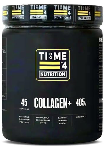 Time 4 Collagen + 45 Servings – Pure Hydrolysed Collagen Powder for Women & Men, MSM, Silica from Bamboo & Vitamin C – Collagen Protein Powder for Joint Care, Bones, Hair, Nails, Skin & Wrinkles