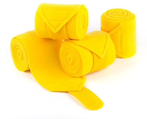 Y.J TAILS Horse Polo Wraps 2.5m Equestrian Leg Bandage Wrap Set of 4 Packs