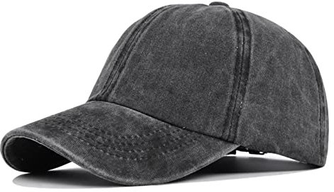 PONCEAU Baseball Cap Jungen Baseballkappe Sonnenhut Kids Mütze Snapback Cap Kinder Verstellbare Kappe Hut für Jungen Mädchen Schwarz A