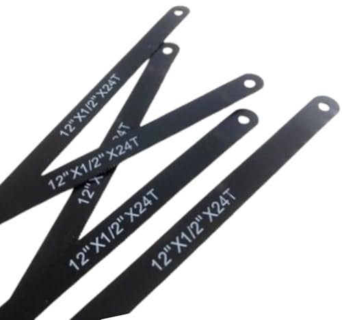 Dunnet Tools 12pc 24pc 36pc 300mm Senior Hack Saw Blade Pack - 12 Inch Hacksaw Blades For Cutting Metal - Cutting Tool Hacksaw Blade Set Professional Diy Metal Saw Blades (12)