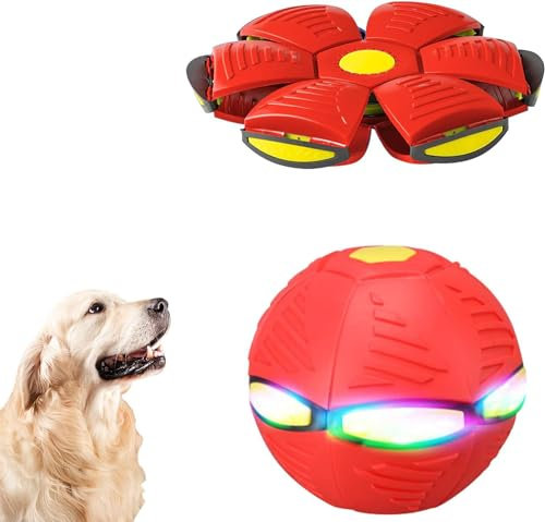 Usper UFO Haustier Fliegende Untertasse Ball, Hund Haustier Spielzeug Fliegende Untertasse Ball, Tragbare Fliegende Spielzeug Pet Bälle Bite Resistant Hunde Training Ball, Sicherheit Interessantes