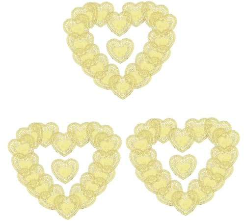 PRETYZOOM 300blätter Herzförmige Papierdeckchen Hochzeits Und Valentinstags-Dekoration Essbare Doilies Für Partys Babypartys Geburtstagsfeiern Und Mehr