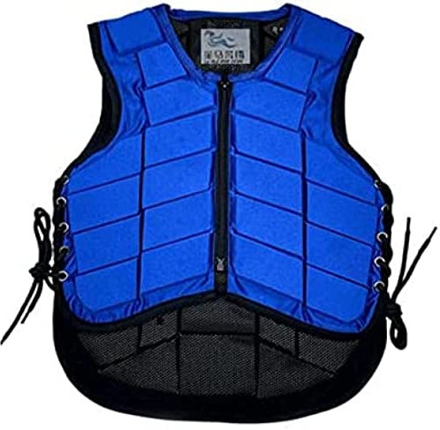 Reitweste, Reitschutzweste, verstellbar, für Kinder/Kinder, Sicherheits-Reitsport-Trainingsweste, schützende Körperschutzausrüstung, 4 Farben, CS/cm/CL,Blau,CL
