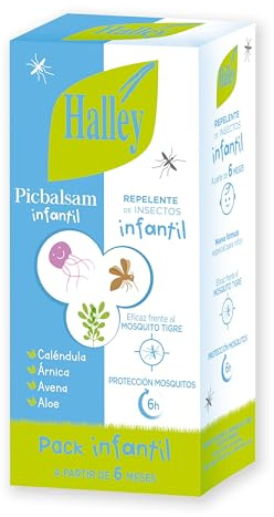 HALLEY - INFANTIL Pack Dúo | Repelente de Mosquitos Para Niños | Eficacia Demostrada Contra Mosquito Tigre Durante 6 Horas | Testado Dermatológicamente | 6 Meses +