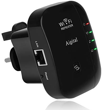 Aigital 2024 WiFi Repeater, 300Mbps WiFi Extenders for Home, Single Band WiFi Range Extender, Internet Booster with Ethernet Port, Supports Access Point, Wall Plug Design, WPS Setup