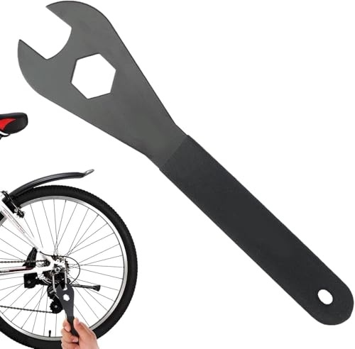 Hominas Clé à Cône 17 mm Clé Conique pour Moyeu de Vélo en Acier Carbone Multifonctions VTT Outil de Réparation Vélo