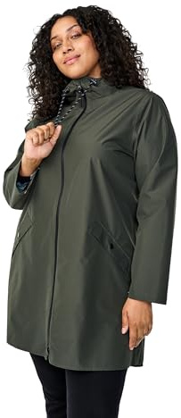 Zizzi Damers plus storlekar regnrock förseglade sömmar storlek 42–60 – plus size damkläder, Torv, 50-52 stor