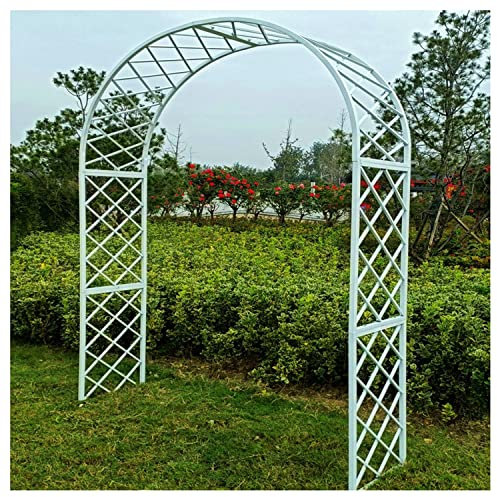 Stabiler Gartenbogen Pergola aus Metall mit wetterfester weißer Oberfläche, ideal für Kletterpflanzen und Rosen, 150 x 40 x 230 cm