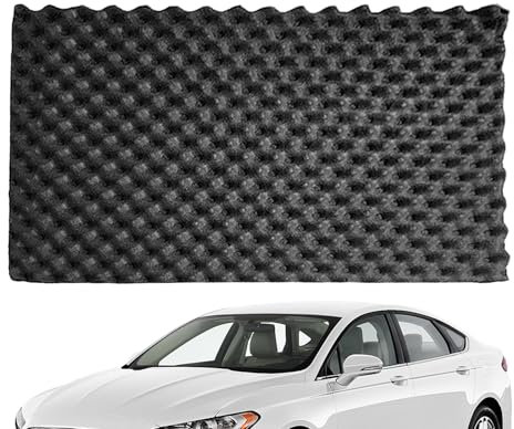 Isolamento Acustico Per Auto | Insonorizzazione Auto | Tappetini In Schiuma | Isolamento Termico E Acustico | Antirumore | Cuscinetto Per Cofano Per Auto In Materiale Fonoassorbente Per Isolamento Ter