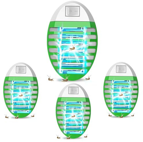 4 Packs Bug Zapper, Fruit Zapper,Traps Indoor for Home Use,Killer Electronic, Mosquito Catcher Indoor, Electric Fly Killers with UV Light