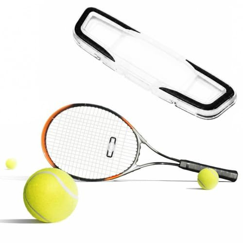 MNFPSJB Tennis Racket Vibration Dampener, Soft Silicone Racket Shock Absorber, Weave-In String Damper for Reduced String Vibration and a Cleaner Sound, Fits Most Tennis Rackets, Black, 1 Pack