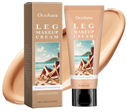 Bein Make Up Wasserfest Körper Make Up Wasserfest Besenreiser Abdecken Body Coverage Perfector für Beine Tattoo Abdecken Narben für Narben an Beinen und Körper Gleichmäßiger Hautton (100g，#2)