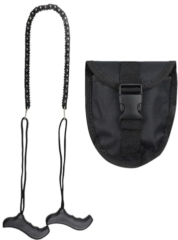 Scie À Chaîne Manuelle - Scie À Main Pliante Avec Chaîne | Manuel Portable de Taille avec Câble pour Coupe-Bois - Équipement Survie Randonnée Camping Alpinisme