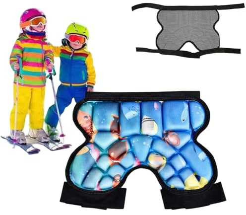 Almohadillas para niños para patinaje, protección de cadera para niños y niñas, pantalones cortos acolchados para niños, almohadilla protectora para esquí, patinaje, equipo de protección para