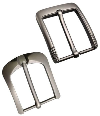 FUGLUS 2 pcs Hebillas de cinturón para hombre,hebilla cinturon,Hebilla de Cinturón de 28 mm a 38 mm Hebillas de Cinturón Cuadradas de una Sola Punta para Mujeres y Hombres