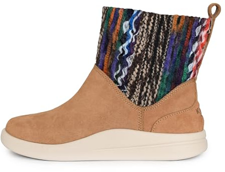 Kickback Scandi Slouch Tan Bottines Femme – Suédine Douillette Doublure Laine – Semelle Antidérapante Légère – Soutien Orthopédique pour un Confort Quotidien – Taille EU 38